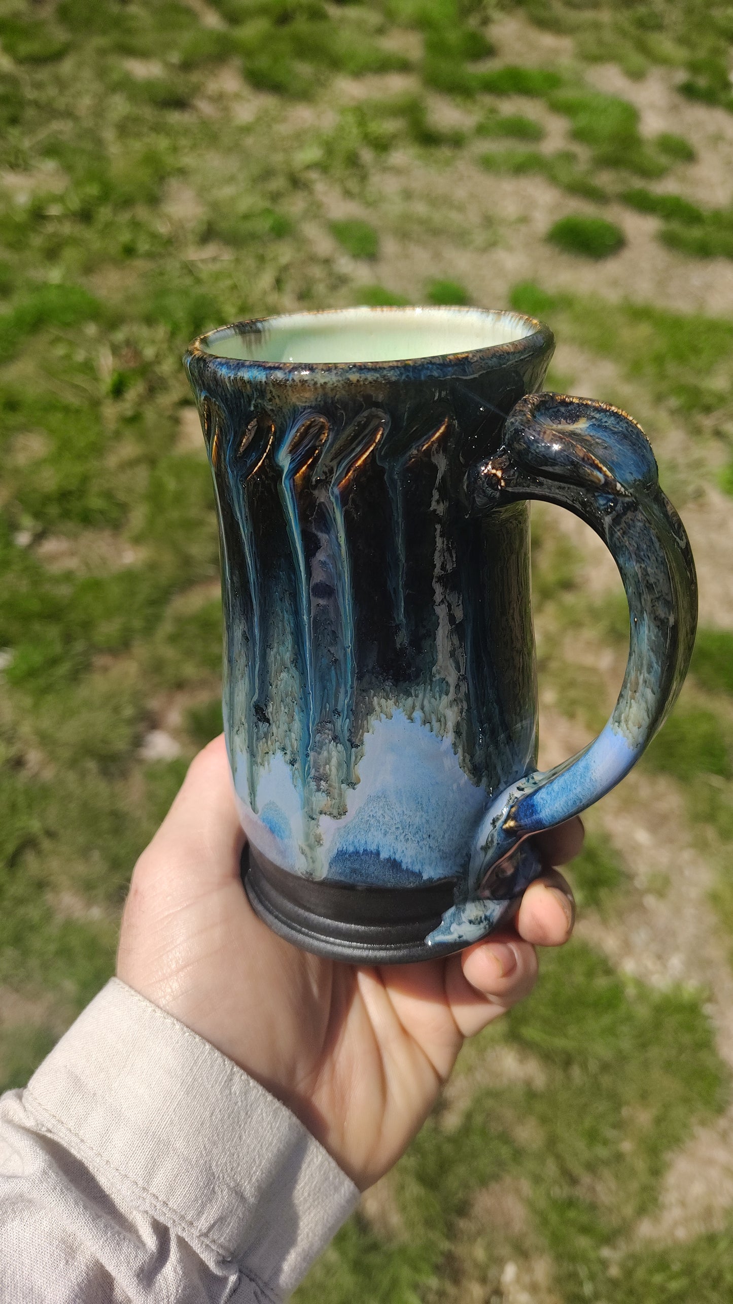 Glittery blues