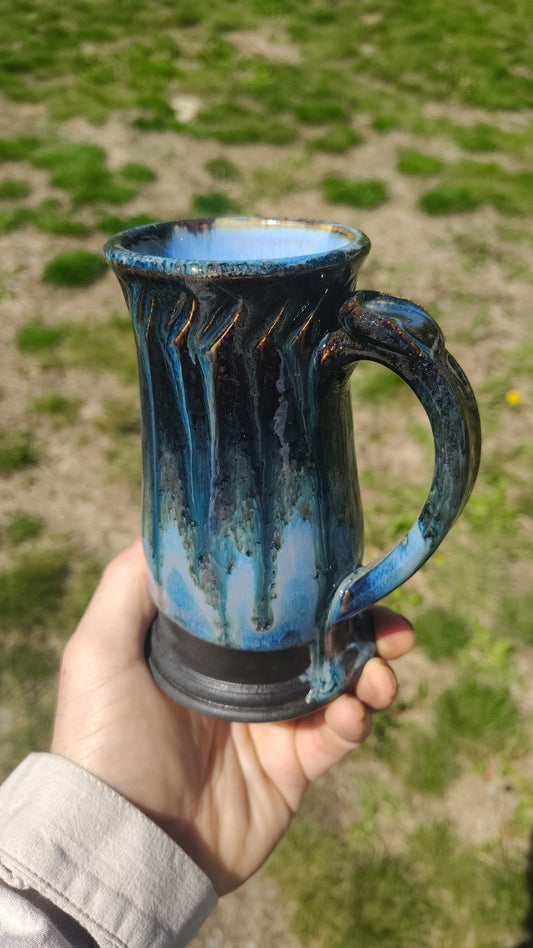 Glittery blues